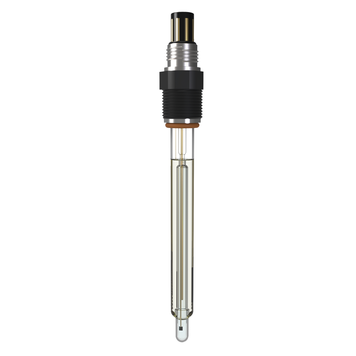 pH probe, glass body, temperatures up to 140 °C, VP6 cable connection